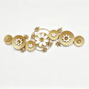 Jinshisheng Luxury New Chinese Style Metal Flower Wall Decor